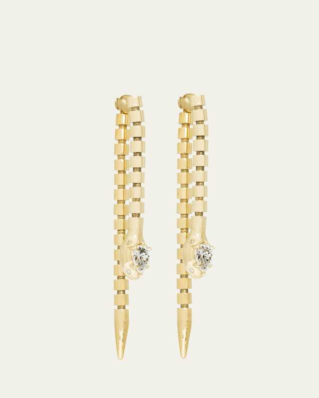 Serpent Front-Back Earrings